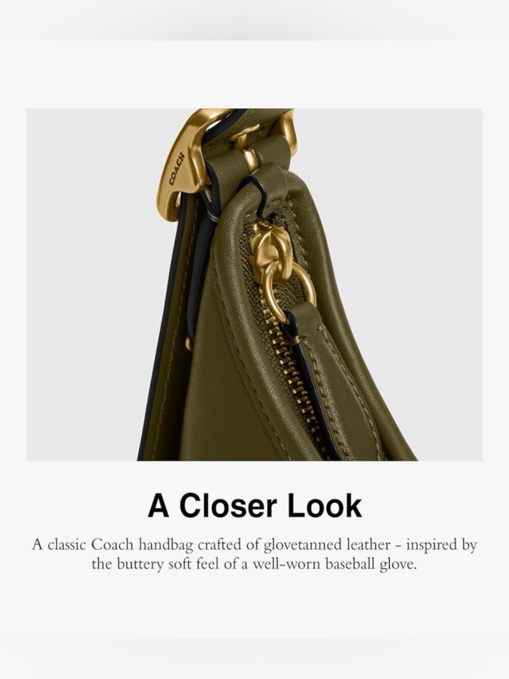 Coach Hampton Hobo Shoulder Bag with Brass Hardware, NWT, limited re-edition - Picture 5 of 17
